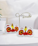 Chinese Lion Hair Clip, Hand-crocheted Lion Hair Pins,Gift for Girls,Cute Red Hair pin Hair Accessories