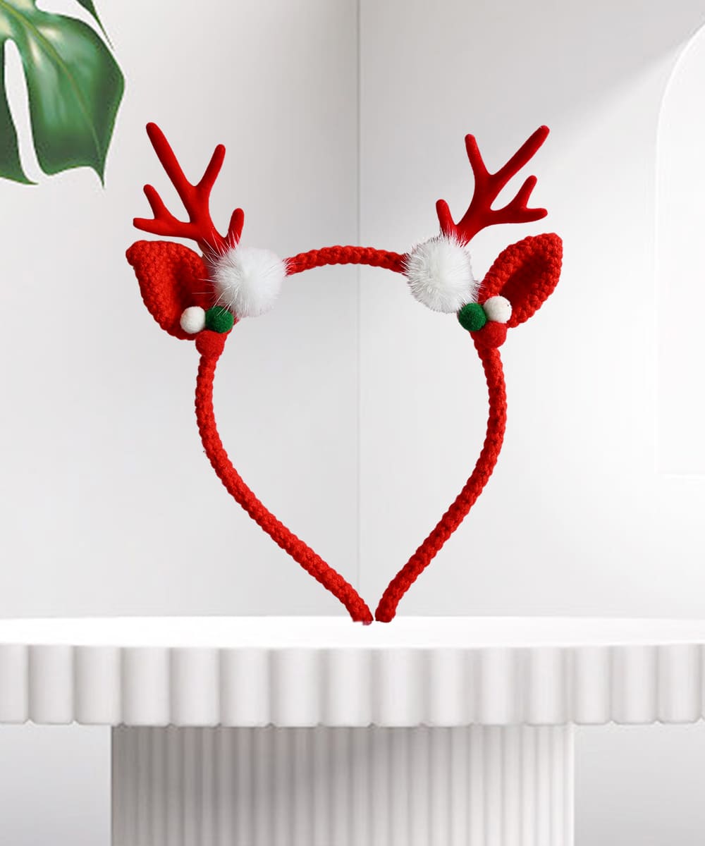 Christmas antler headband,hand crochet