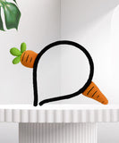 Carrot headband,hand-crocheted