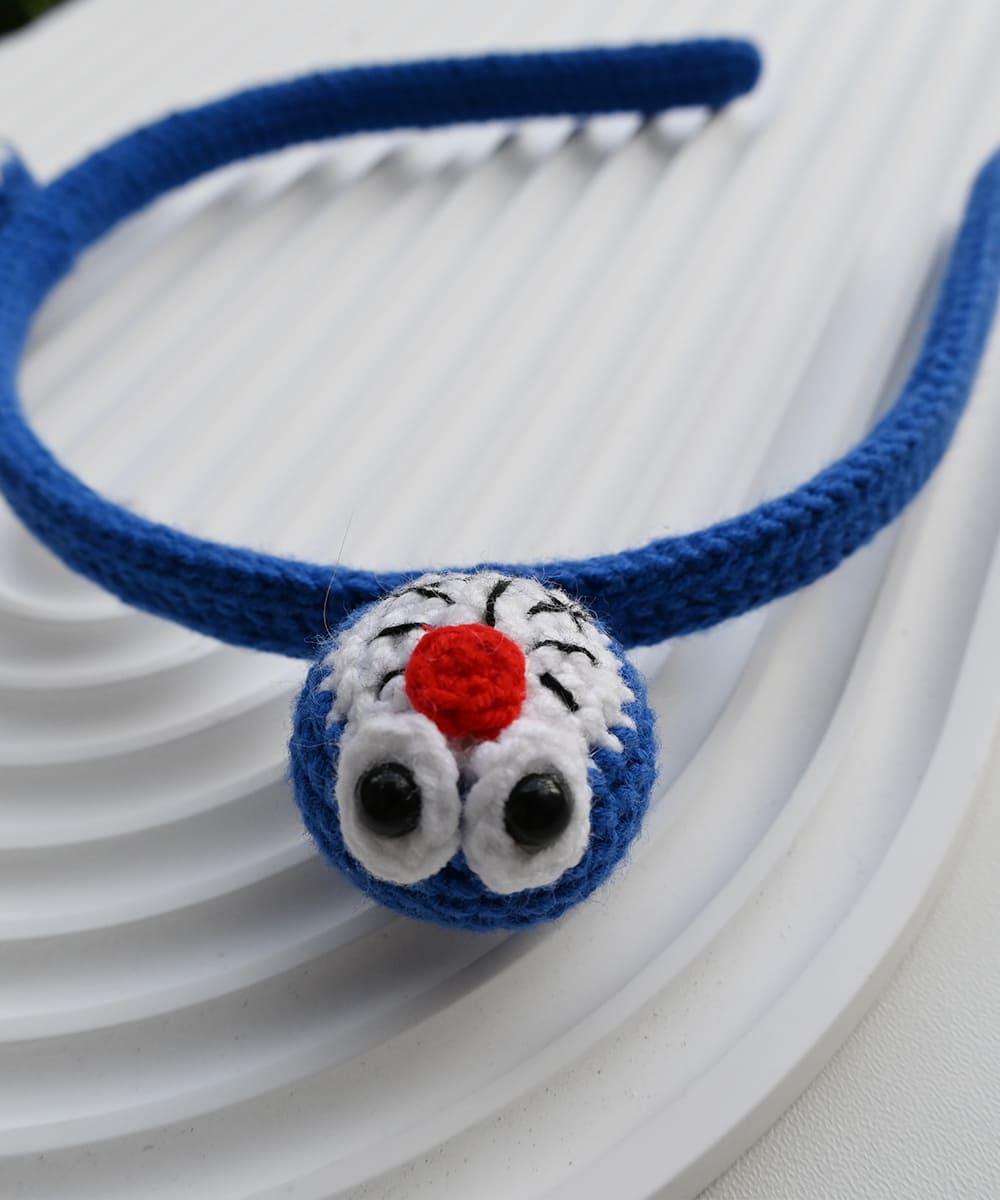 Doraemon headband,hand-crocheted headband