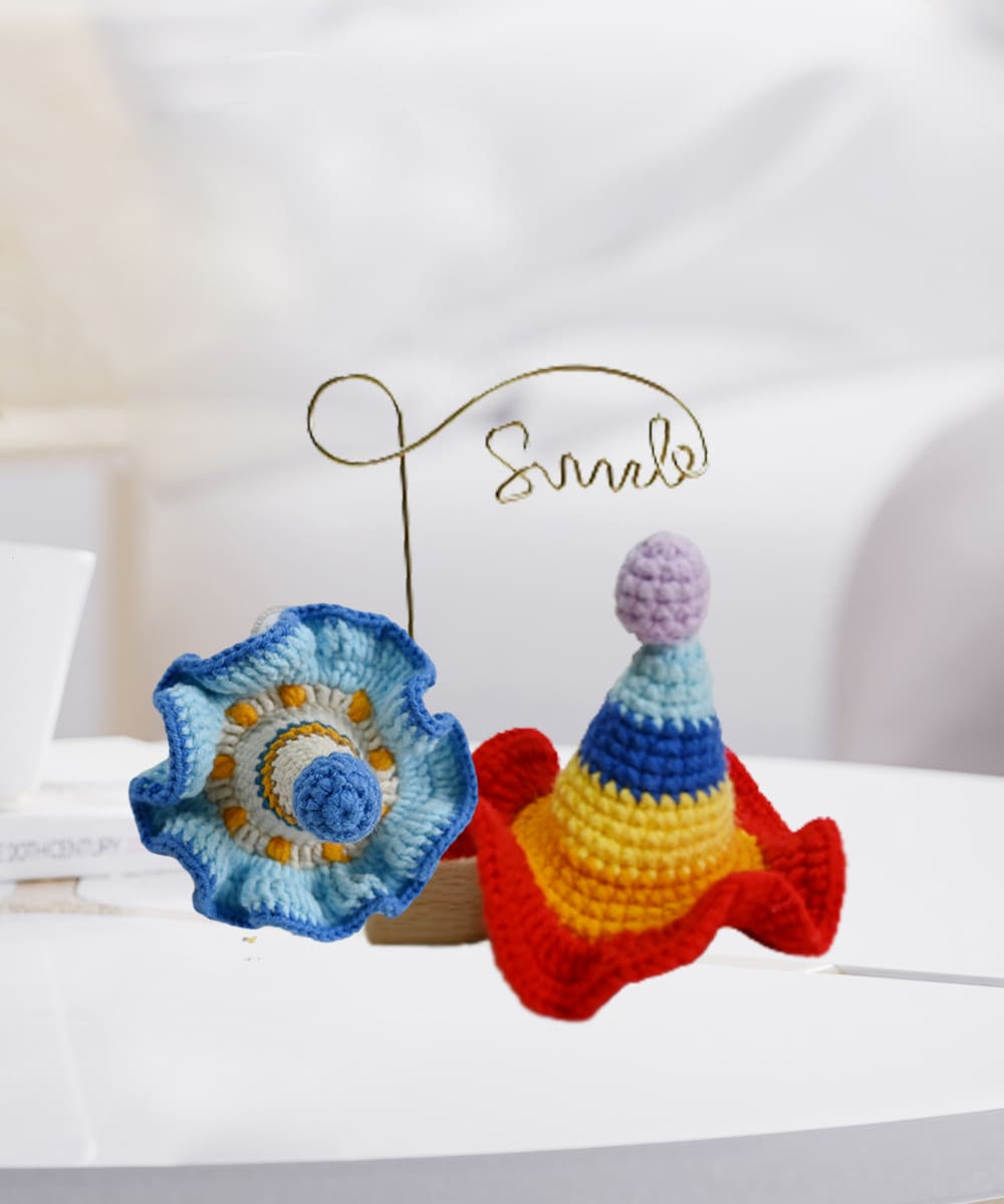 Rainbow hairpins, blue hat hairpins, handmade crochet hairpins, cute and creative birthday gifts for girls