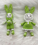 Handmade Crochet Rabbit Doll,Amigurumi Toys,Lovers Rabbit keychain