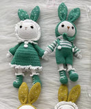 Handmade Crochet Rabbit Doll,Amigurumi Toys,Lovers Rabbit keychain