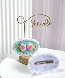 Retro Embroidered Hair Clip,Hand-crocheted Rose Hair Pins,Exquisite Palace Pearl Hair Clip Hair Accessories