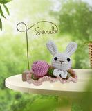 Rabbit Hair Clip,Handmade Crocheted Hair Pins for Girls,Cute Strawberry Rabbit Hair Clip