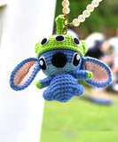 Stitch toy doll,Stitch keychain,hand-crocheted Stitch doll,Amigurumi Stitch keychain,pearl doll ornaments
