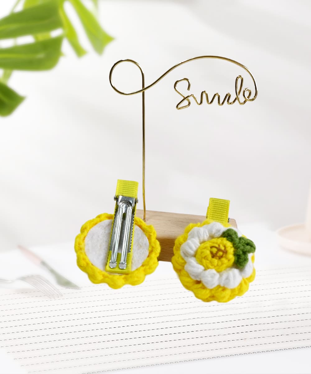 Three-dimensional flower hair clip,hand-crocheted,cute girl hair accessories cream cake Hair Pins