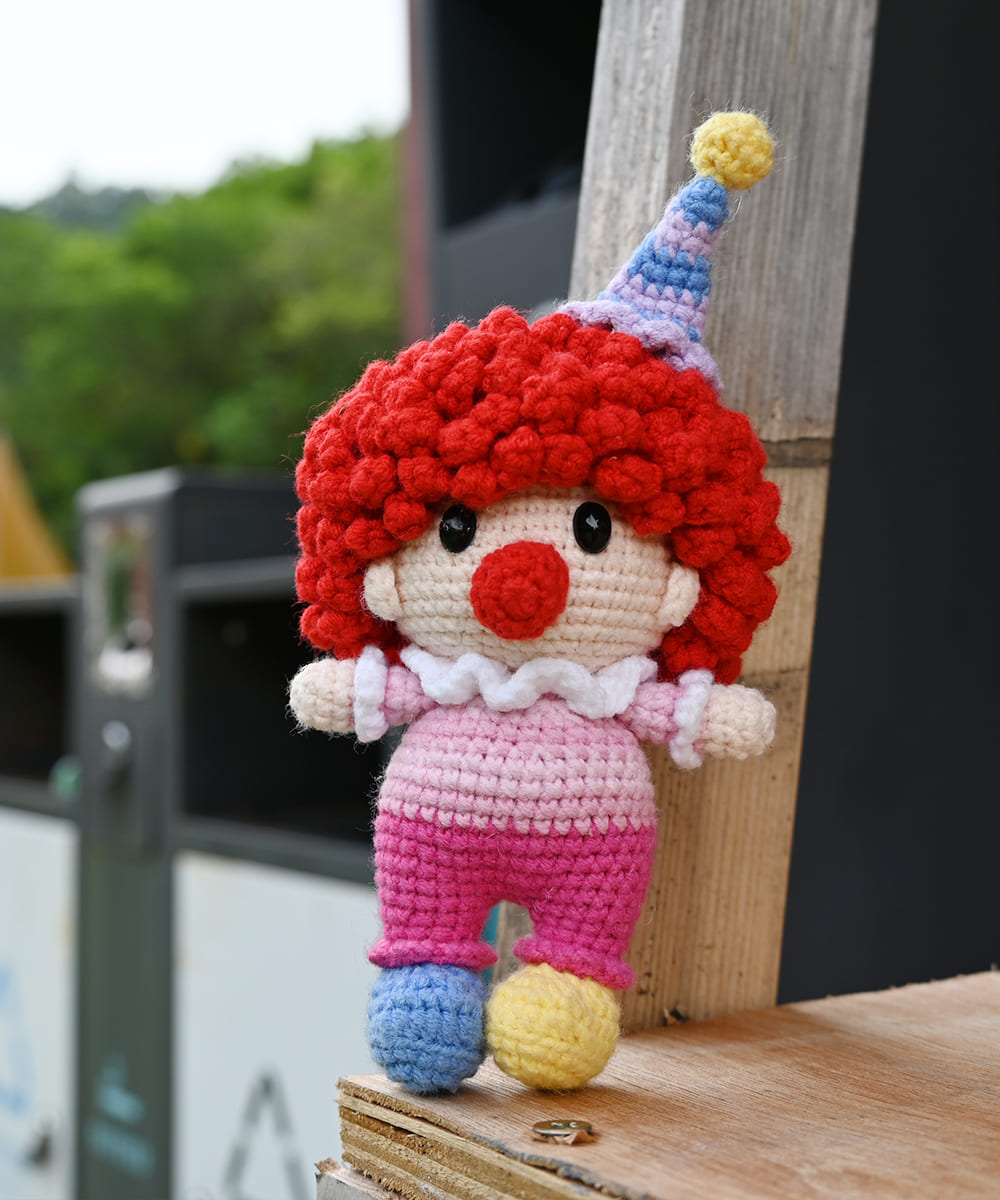 Amigurumi Clown Doll,Handmade Crochet Clown Toy,Amogurimi Clown Keychain,Adorable Finished Craft Gift