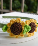 Sunflower headband,hand-crocheted