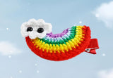 Cute rainbow hair clips,Handmade crochet Hair Pins for girls,Cute girl hair accessories cloud hair clips