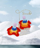 Rainbow hairpins, blue hat hairpins, handmade crochet hairpins, cute and creative birthday gifts for girls