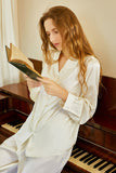 Long Sleeve Silk Pajama Set