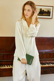 Long Sleeve Silk Pajama Set