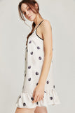 22mm Irregular Polka-dot Silk Nightdress