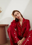 Silk Long Sleeve Trousers Variety Suit